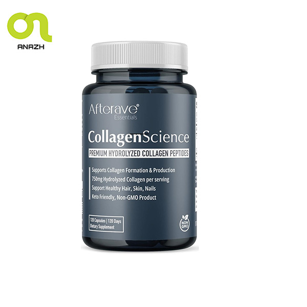 مکمل کلاژن ساینس افتر ایو 120 عددیAfterave Essentials CollagenScience Premium Hydrolyzed Collagen Peptides-اناژ